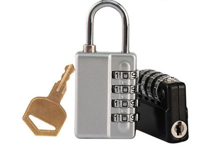 Combination Padlock With Master Key And Code Reveal
