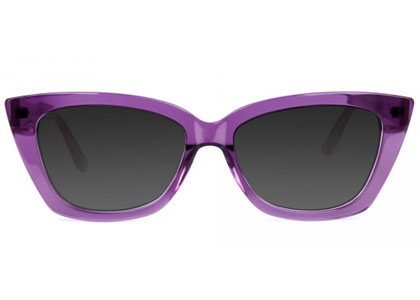 Purple Cat Eye Sunglasses In Grey Tint For Women