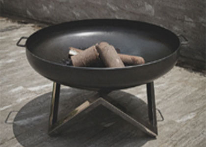 Corten Steel Fire Pit And Stand