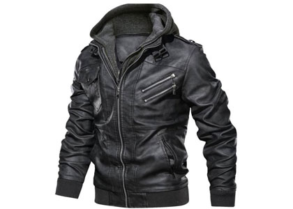 Men's Outdoor Cold-proof Motorcycle Leather Jacket