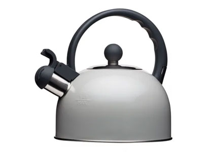 Living Nostalgia French Grey Traditional 1.4 Litre Whistling Kettle