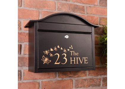 The Bees Black Dublin Letterbox Personalised