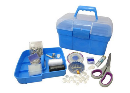 Blue Deluxe Filled Sewing Kit